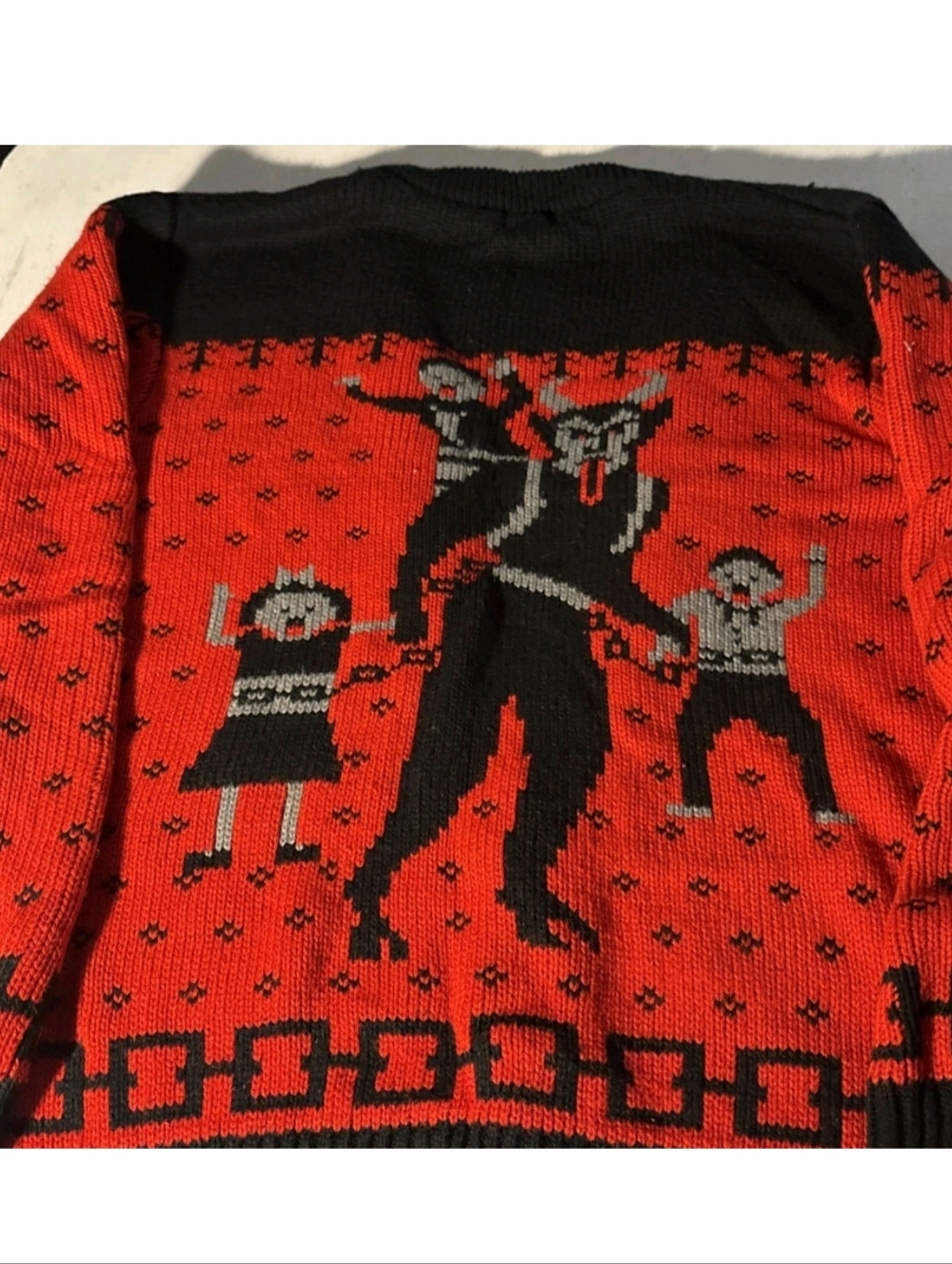 Middle of Beyond Krampus Holiday Cardigan - Picture 5 of 6